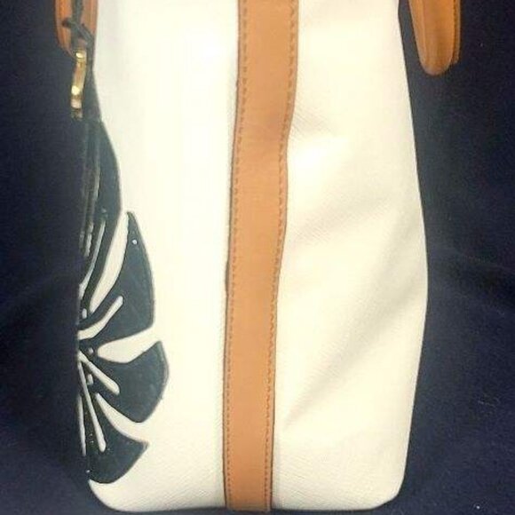 2 PC. BRAHMIN LARGE DUXBURY MONACO WHITE/BLACK SHOULDER BAG PURSE-SURI WALLET - Picture 5 of 12